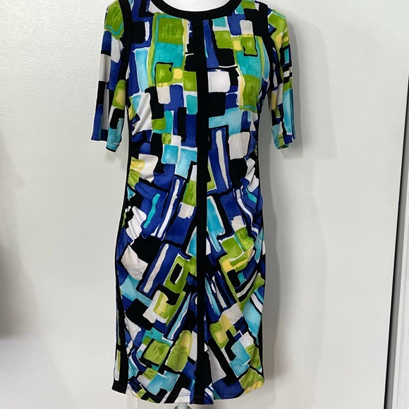 SHELBY & PALMER SHORT SLEEVE SHEATH DRESS SIZE 6 - Picture 1 of 6